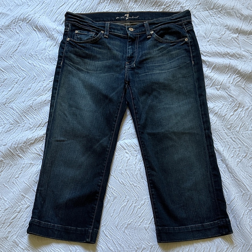 7 For All Mankind Dark Blue Capris
